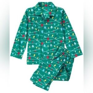 Gymboree Festive Green Pajama Set with Colorful Lights